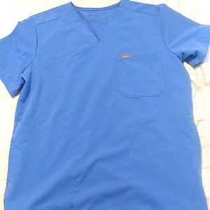 Figs Chisec Medium Ceil Blue Scrub Top